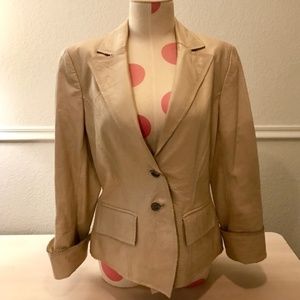 Tan leather Anne Klein Jacket